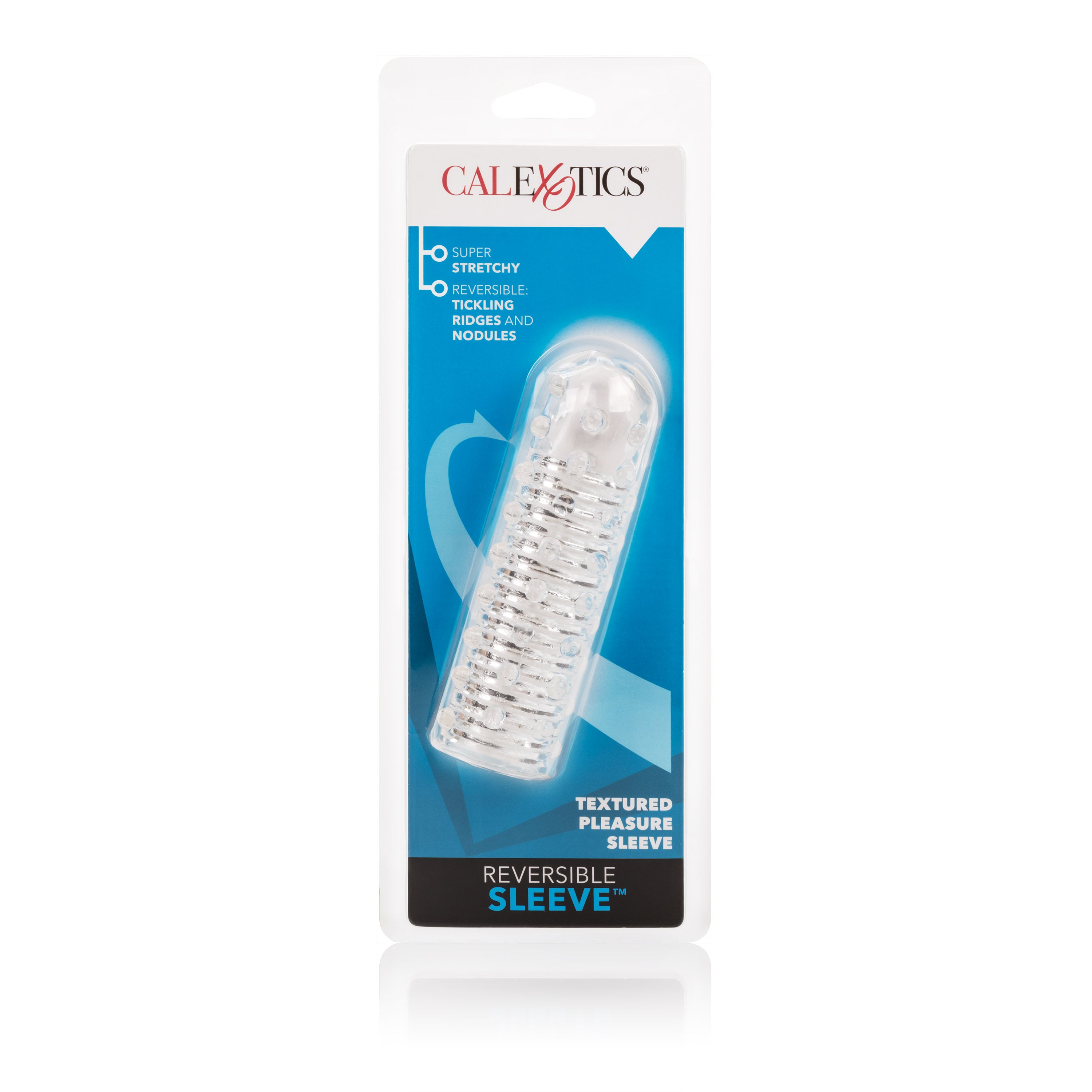 Reversible Sleeve Clear Textured Soft Stretchy TPR Sleeve for Enhanced Sensual Pleasure SLEEVES