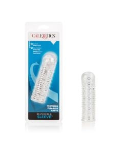 Reversible Sleeve Clear Textured Soft Stretchy TPR Sleeve for Enhanced Sensual Pleasure SLEEVES