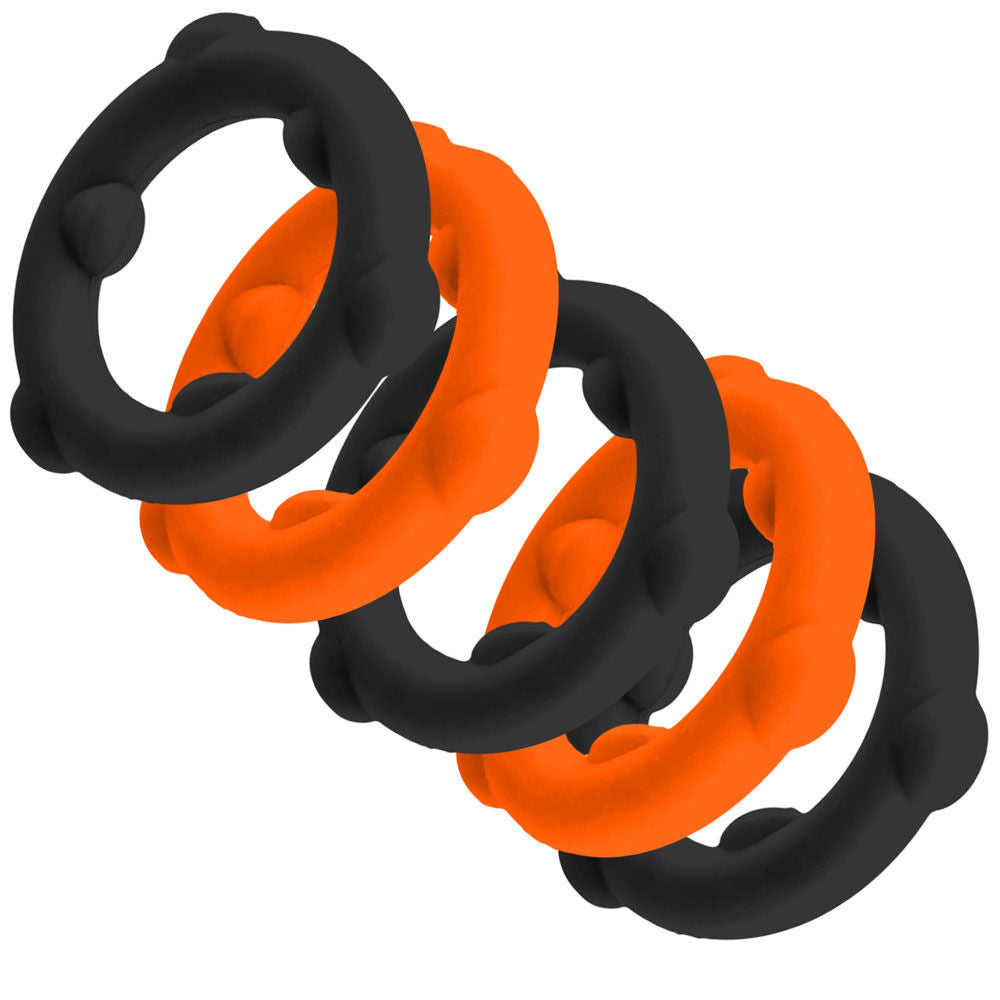 Gearheads 5 Pack Spinner Rings (Black Vapor) – Stretchy Silicone Cock Rings > Cock Ring > Sets