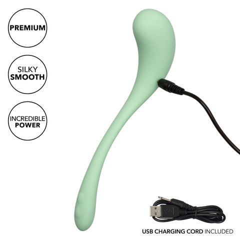 Elle Liquid Silicone Wand Vibrator in Mint Green with 10 Vibration Functions and Rechargeable > Vibrators > Standard Vibrators