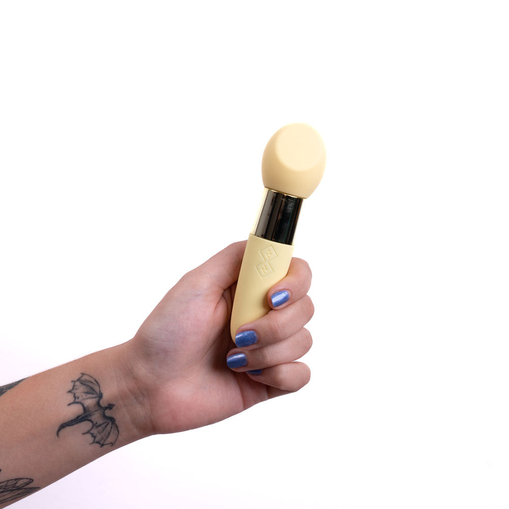 Rina Dual Motor Vibrator - Yellow 13 cm Compact Design Secondary image