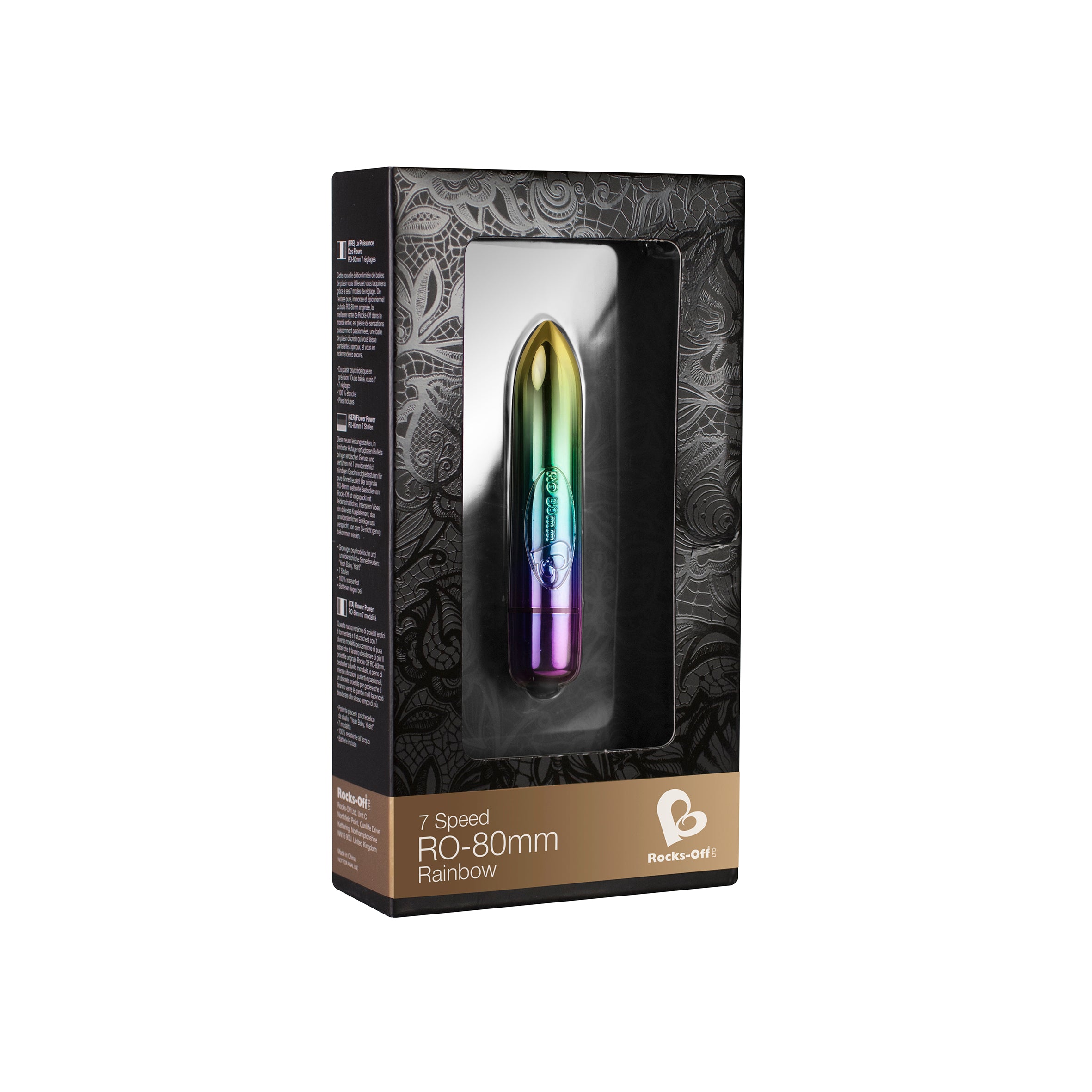 Rocks Off 80mm Rainbow Bullet Vibrator > Sex Toys For Ladies > Mini Vibrators