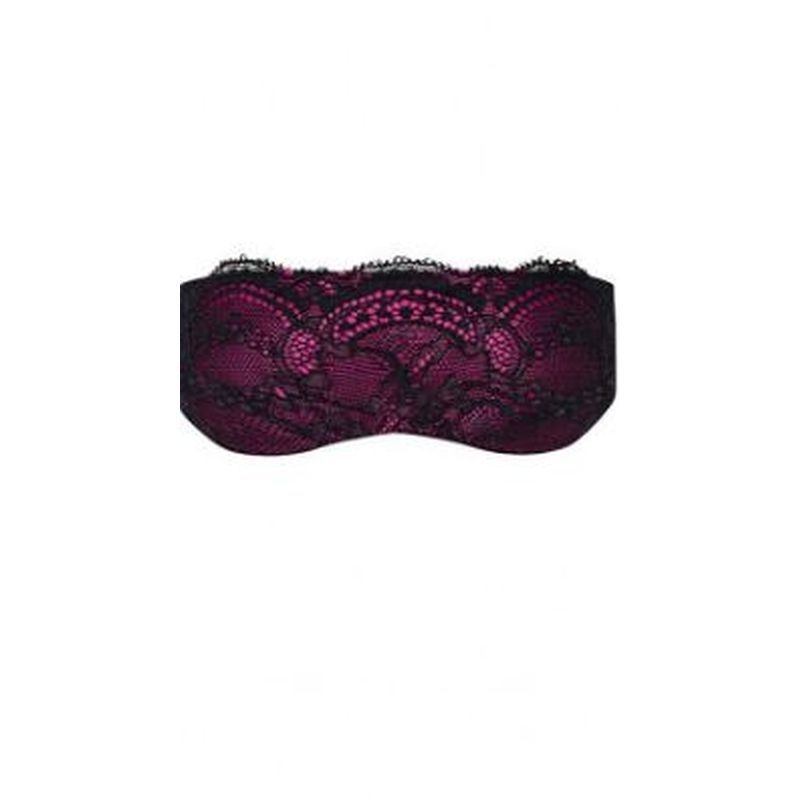 Roseberry Silky Eye Mask with Lace Adornments Secondary image