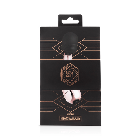 Rosy Gold Nouveau Mini Curve Massager in Rosy Gold with Ergonomic Design and Rechargeable Battery Electric Massager