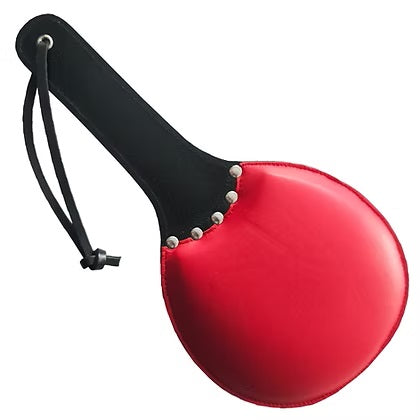 Rouge Leather Ping Pong Paddle in Black and Red Secondary image