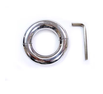 Rouge Stainless Steel Doughnut Ball Stretcher with Weight 208g > Sex Toys For Men > Ball Stretchers Main image