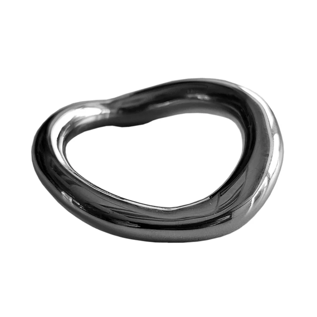 Rouge Stainless Steel Ergonomic Cock Ring 50mm > Cock Ring > Metal
