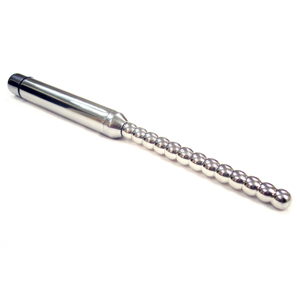 Rouge Stainless Steel Vibrating Ribbed Urethral Probe > Bondage Gear > Medical Instruments Main image