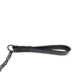Rouge Black Leather Leash with Metal Chain Trigger Hook > Bondage Gear > Collars & Leashes