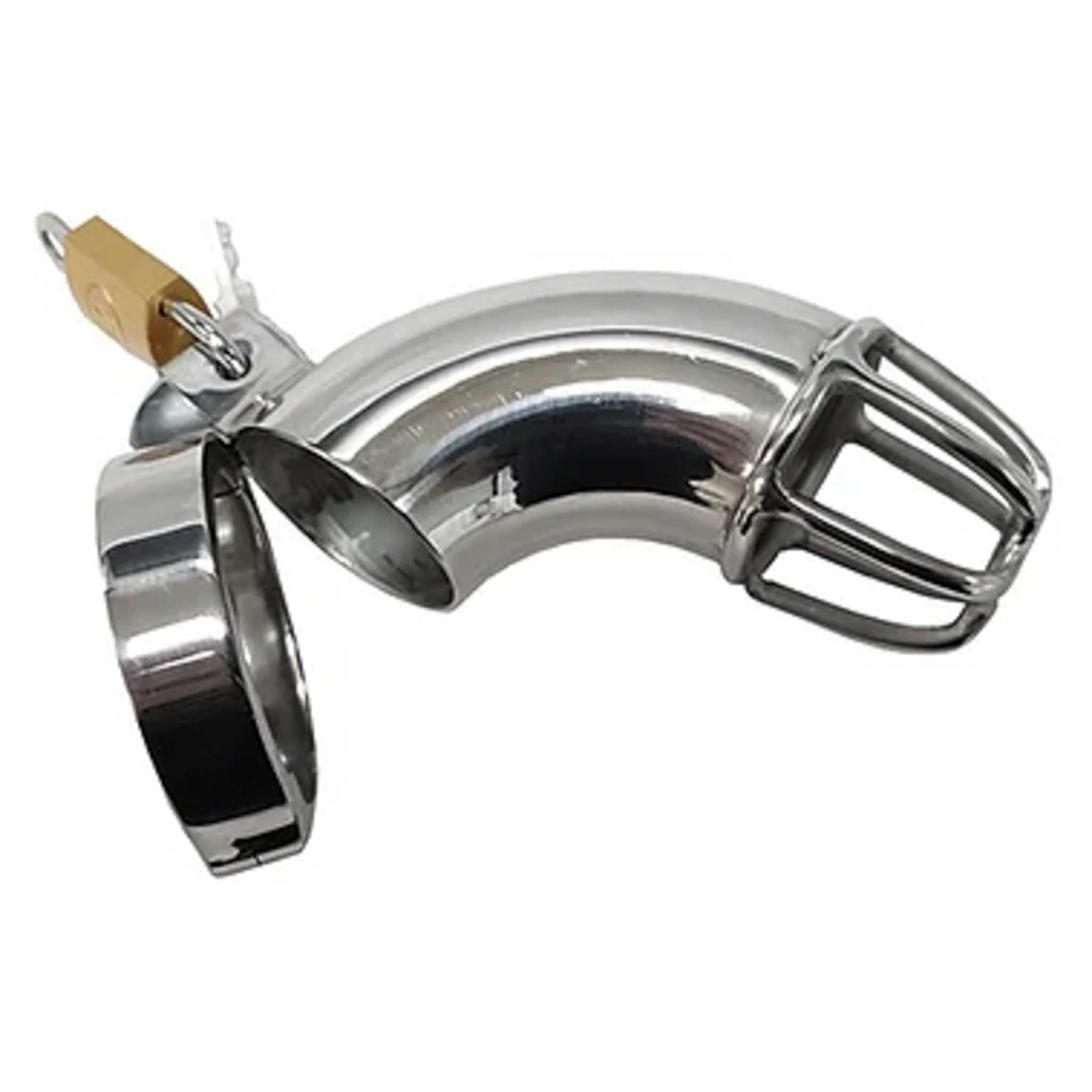 Rouge Stainless Steel Chastity Cock Cage with Padlock Main image