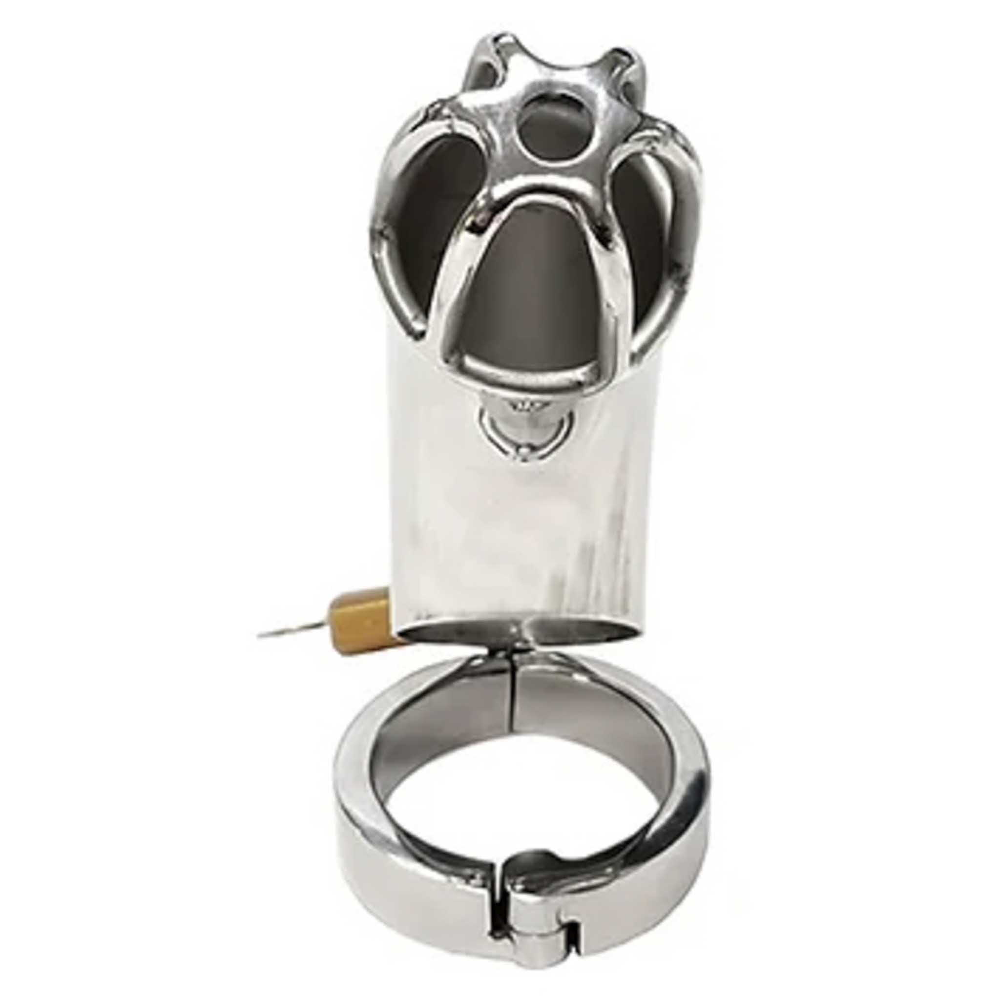 Rouge Stainless Steel Cock Cage with Padlock Secondary image