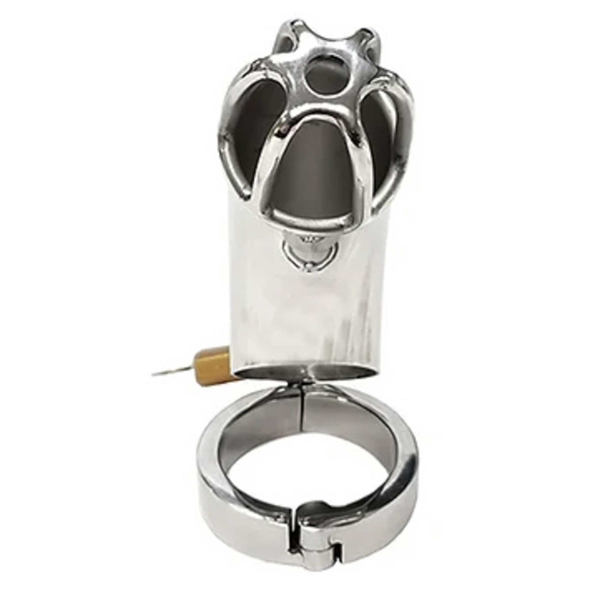 Rouge Stainless Steel Cock Cage with Padlock > Bondage Gear > Male Chastity