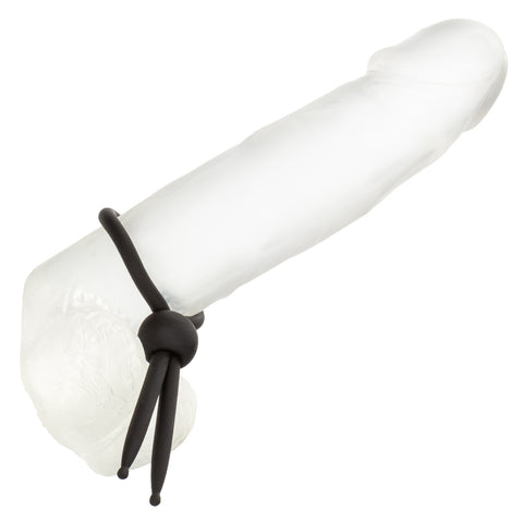 Alpha Liquid Silicone Lasso Ring Black Adjustable Size Stretchy Enhancer COCK RINGS