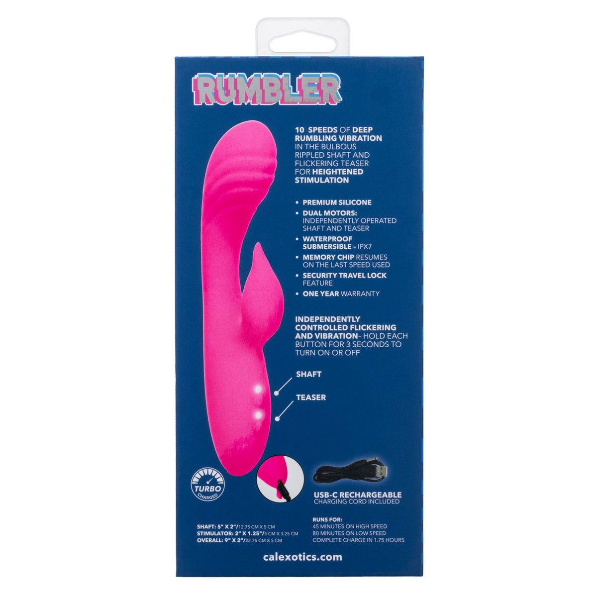 Rumbler Rumble Duo (Pink) – Dual Massager Vibrator > Sex Toys For Ladies > G-Spot Vibrators