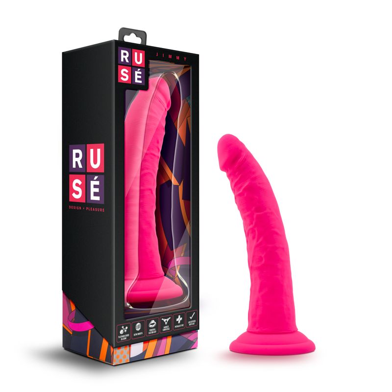 Ruse Jimmy Hot Pink Dildo 7 Inch Insertable Length Secondary image