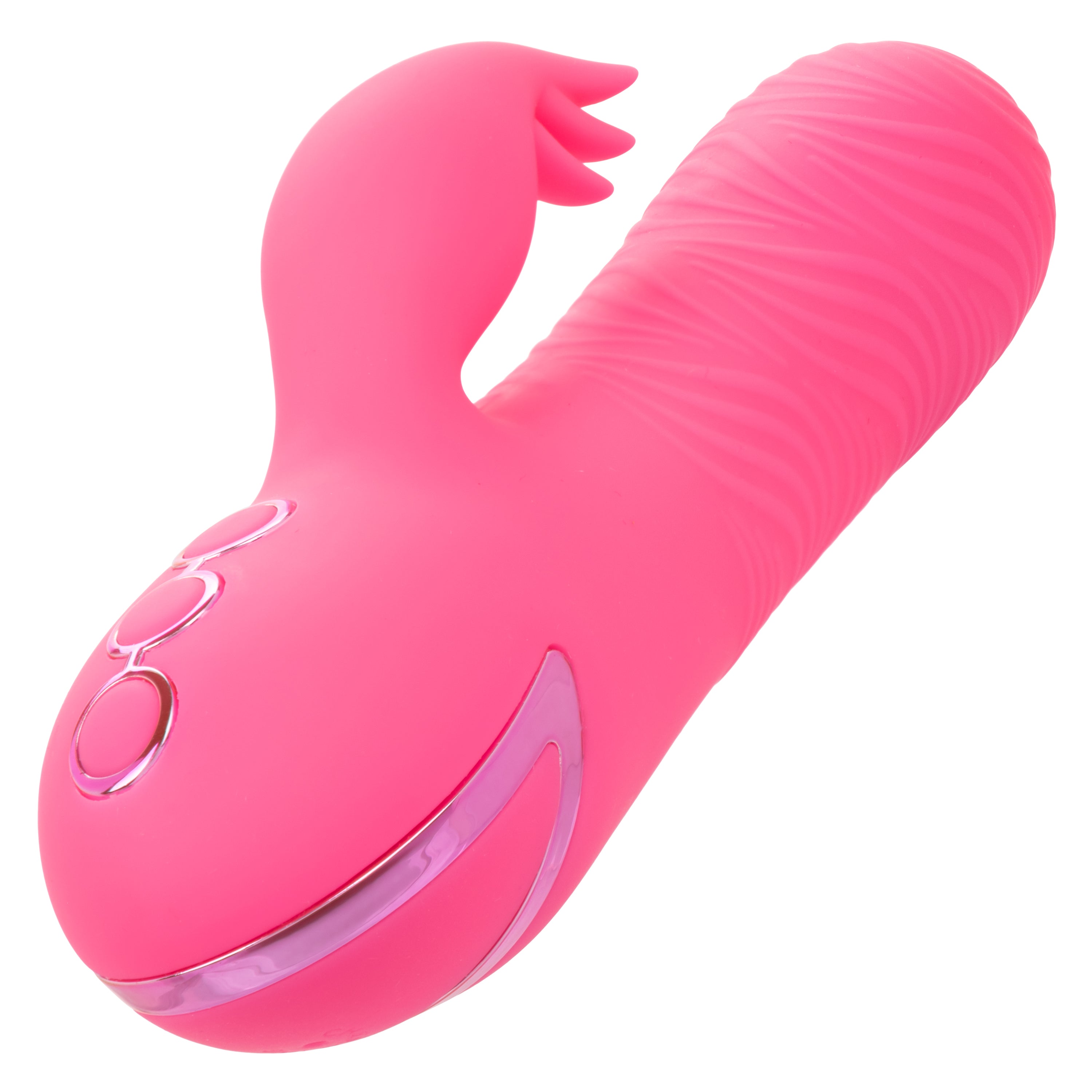 California Dreaming Sacramento Sweetie Pink Dual Stimulator with Rotating Beads and 10 Vibration Modes VIBRATORS-RABBIT
