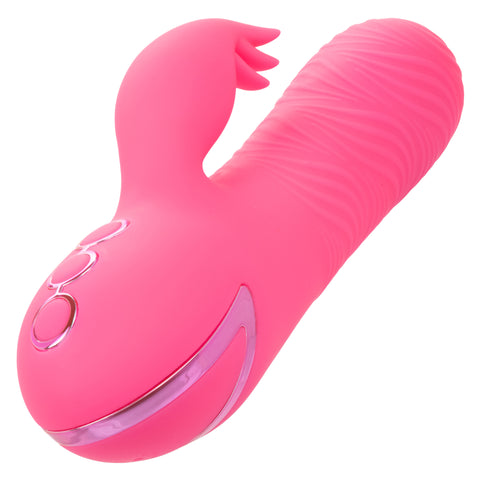 California Dreaming Sacramento Sweetie Pink Dual Stimulator with Rotating Beads and 10 Vibration Modes VIBRATORS-RABBIT