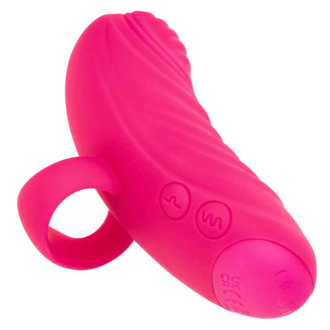 Envy Handheld Thumping Massager Pink Silicone Waterproof with Dual Motors and 3 Speeds, 7 Functions, USB Rechargeable Finger Stimulator