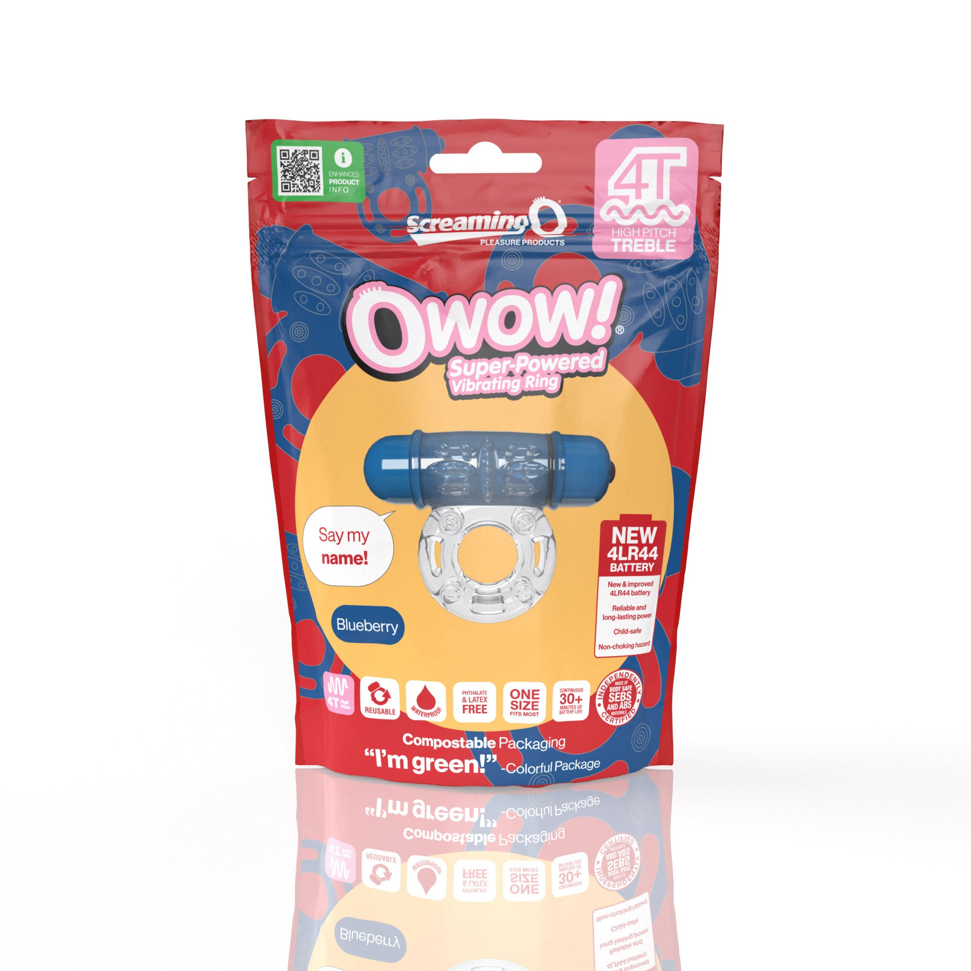 Owow 4T High Pitch Treble (Blueberry) > Cock Ring > Vibrating