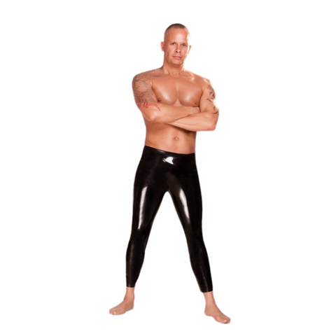 Saxenfelt Black Latex Leggings for Men Small Comfortable Fit Mens Latex