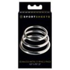 Sportsheets Seamless Metal O-Rings Set – Nickel-Free Metal 1.5 Inch, 1.75 Inch, 2 Inch Rings Accessory > Dildos > Strap On Harnesses