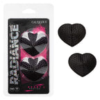 Radiance Black Heart Pasties Adhesive Nipple Covers Set > Clothes > Pasties