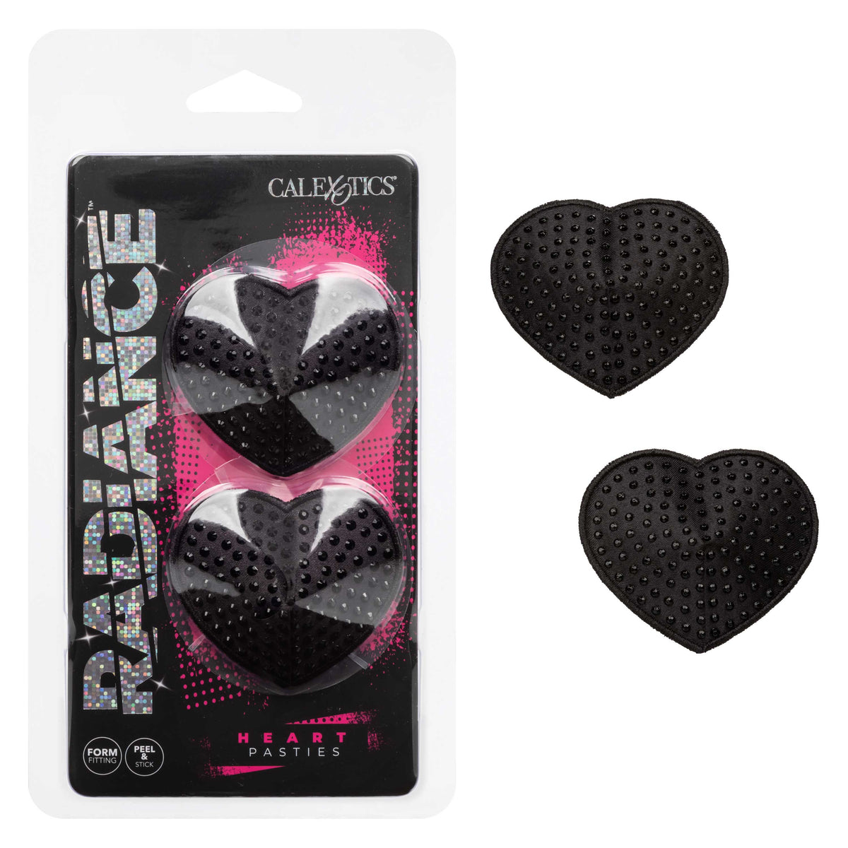 Radiance Black Heart Pasties Adhesive Nipple Covers Set > Clothes > Pasties