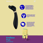 Satisfyer Endless Fun 23.5 cm USB Rechargeable Stimulator Black > Vibrators > Ladies > Clitoral Vibrators and Stimulators