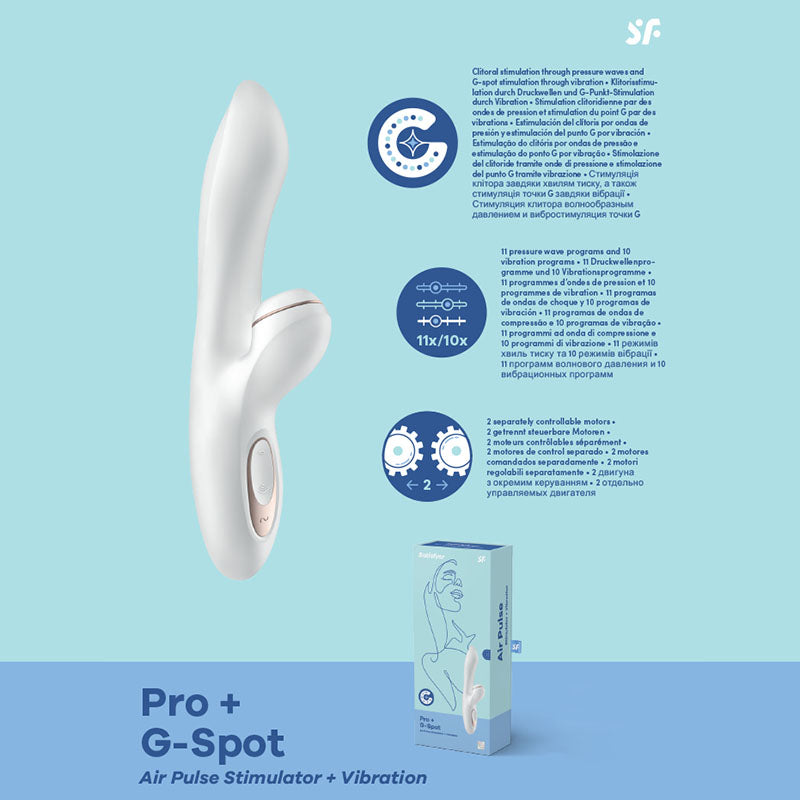 Satisfyer Pro G Spot Rabbit Vibrator – Clitoral Waves and G Spot Stimulation Default Title > Vibrators > Ladies > Rabbit