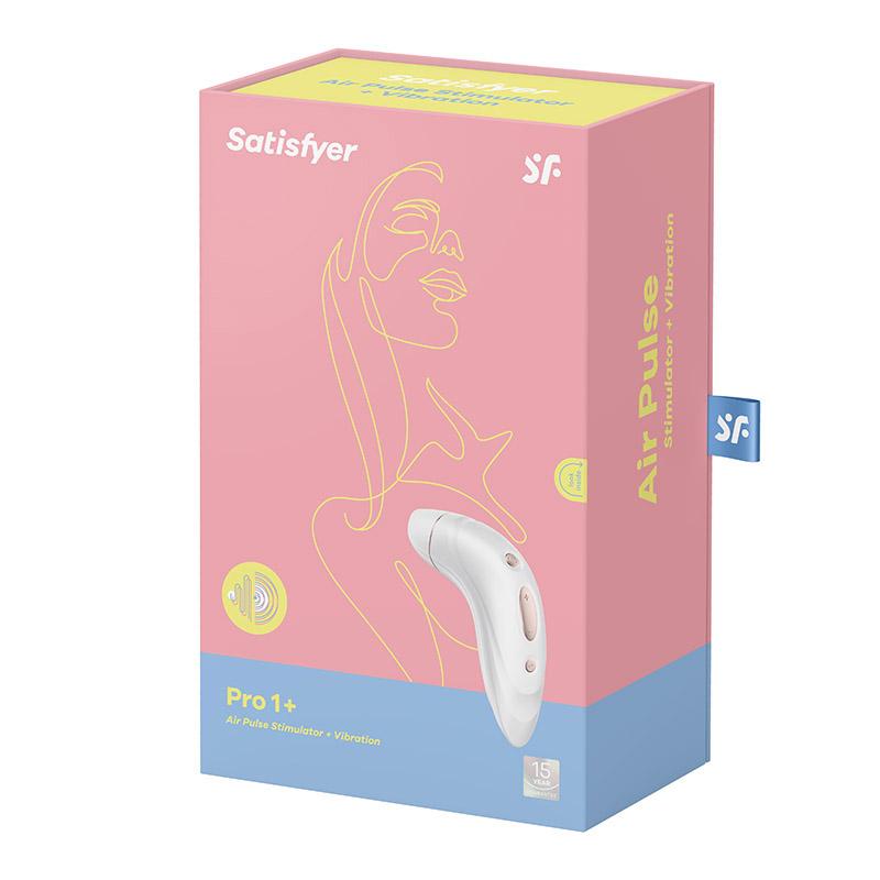 Satisfyer Pro 1+ Air Pulse Stimulator and Vibrator in White with 11 Pressure Wave Programs > Sex Toys For Ladies > Air Pulsation