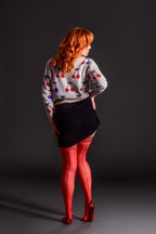 Kixies Monica Sheer Red Back-Seamed Thigh Highs > Clothes > Hosiery > Stockings