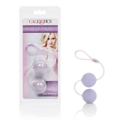 First Time Love Balls Duo Lover Kegel Balls - Purple, 1.25 Inch Each, ABS Material Purple > Sex Toys For Ladies > Kegel Exercise
