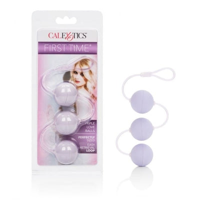 First Time Love Balls Triple Lover Purple Set with 1.25 Inch Smooth Weighted Kegel Balls and Sturdy Retrieval Cord Purple > Sex Toys For Ladies > Kegel Exercise