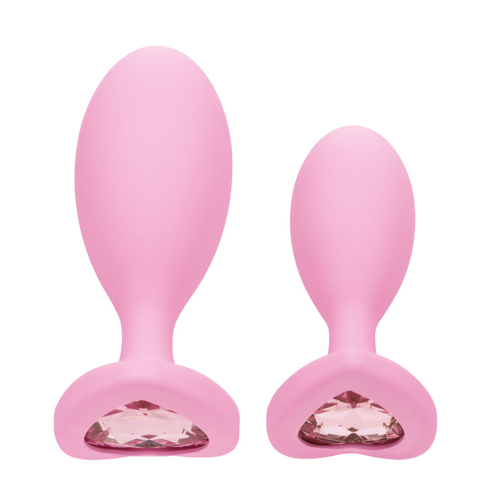 First Time Crystal Booty Duo Butt Plugs Pink > Anal Range > Butt Plug Kits