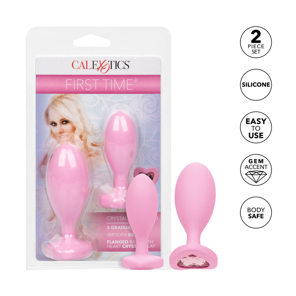 First Time Crystal Booty Duo Butt Plugs > Anal Range > Butt Plug Kits