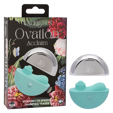 Ovation Acclaim Palm Size Silicone Thumping Massager with 10 Speeds and Magnetic Travel Case Default Title Electric Massager