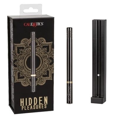 Hidden Pleasures Black Metallic Bullet Vibrator with 10 Vibration Functions and USB Rechargeable Default Title BULLETS