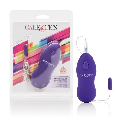 Whisper Micro Bullet Purple Compact Vibrator with Two-Speed Vibration and Self-Heating Function Purple BULLETS