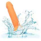 Neon Silicone Studs 6 Realistic Suction Cup Dildo With Balls By CalExotics - Orange