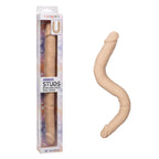 Silicone Studs Bend and Hold Dual Dong 16 Inch - Ivory