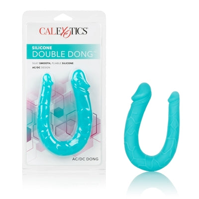 Silicone Double Dong AC/DC Dong Teal 12 Inch U-Shaped Flexible Silicone with Satin Finish Default Title Double Dongs