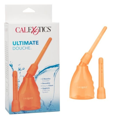 Ultimate Douche Orange Reusable Anal Cleaning System with Multi-Directional Probe and Slip Applicator Tip Orange Douches