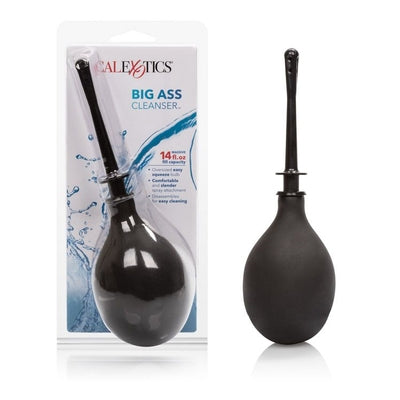 CalExotics Big Ass Cleanser Black 14 oz Enema Bulb Douche Kit with Slim and Beaded Applicators Black Douches