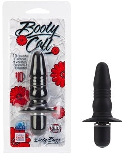 Booty Call Booty Buzz Black Silicone Probe 3 Inch with 10 Vibration Settings Black Anal Toys & Stimulators