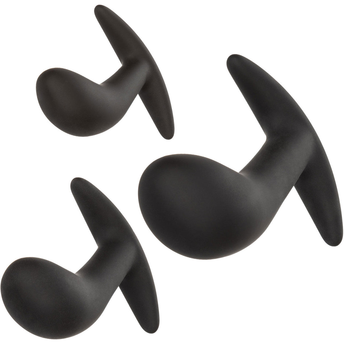 Silicone Prostate Kit – Curved Silicone Anal Plugs with Three Graduated Sizes and Satin Finish > Anal Range > Prostate Plugs
