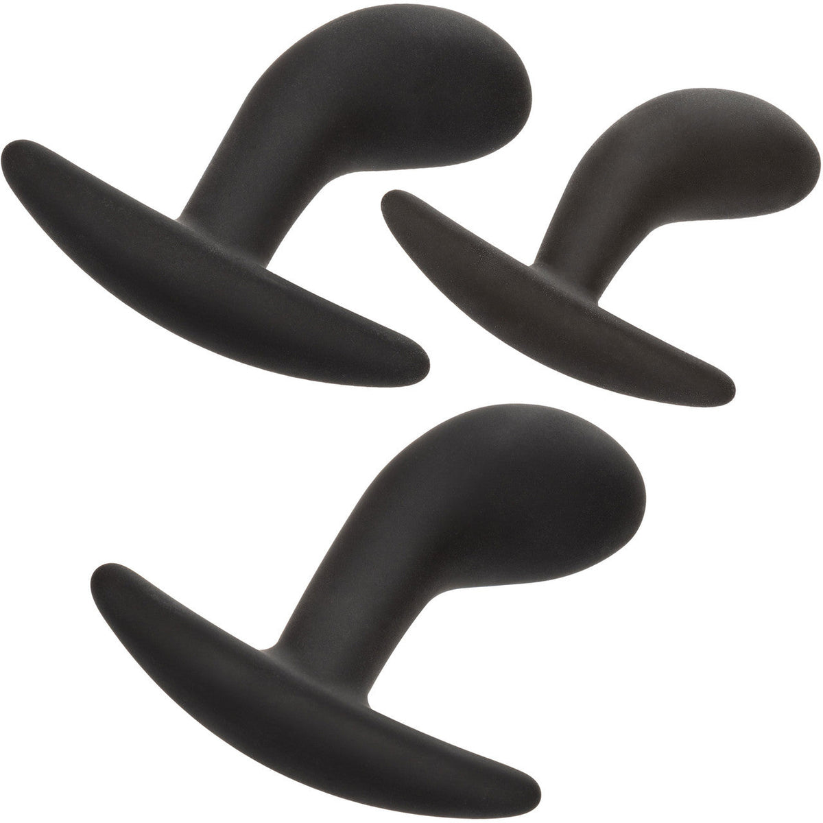 Silicone Prostate Kit – Curved Silicone Anal Plugs with Three Graduated Sizes and Satin Finish > Anal Range > Prostate Plugs