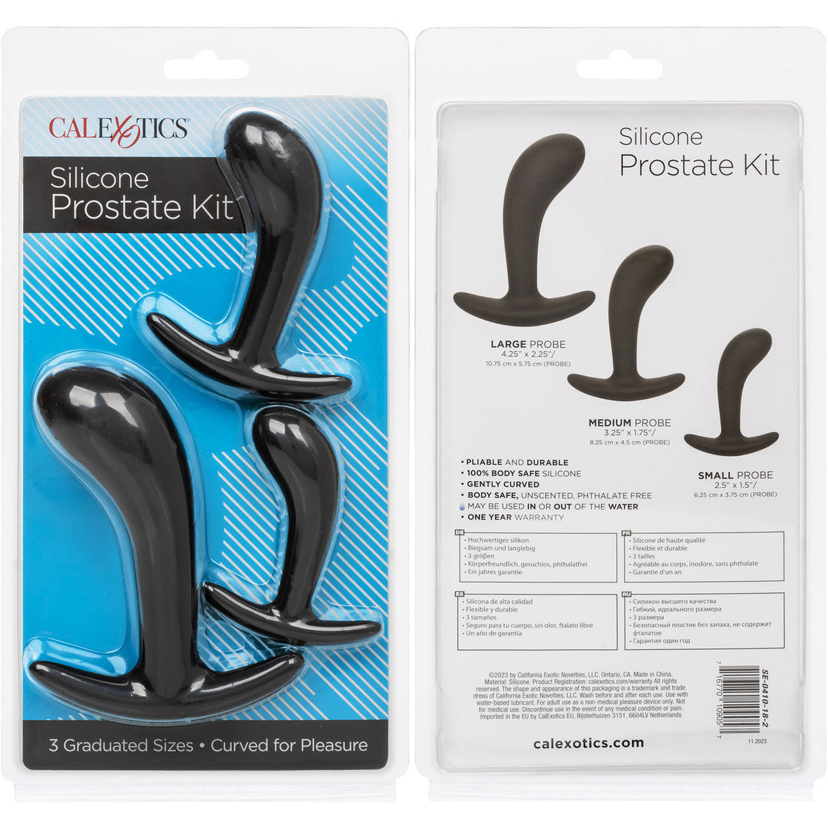 Silicone Prostate Kit – Curved Silicone Anal Plugs with Three Graduated Sizes and Satin Finish > Anal Range > Prostate Plugs