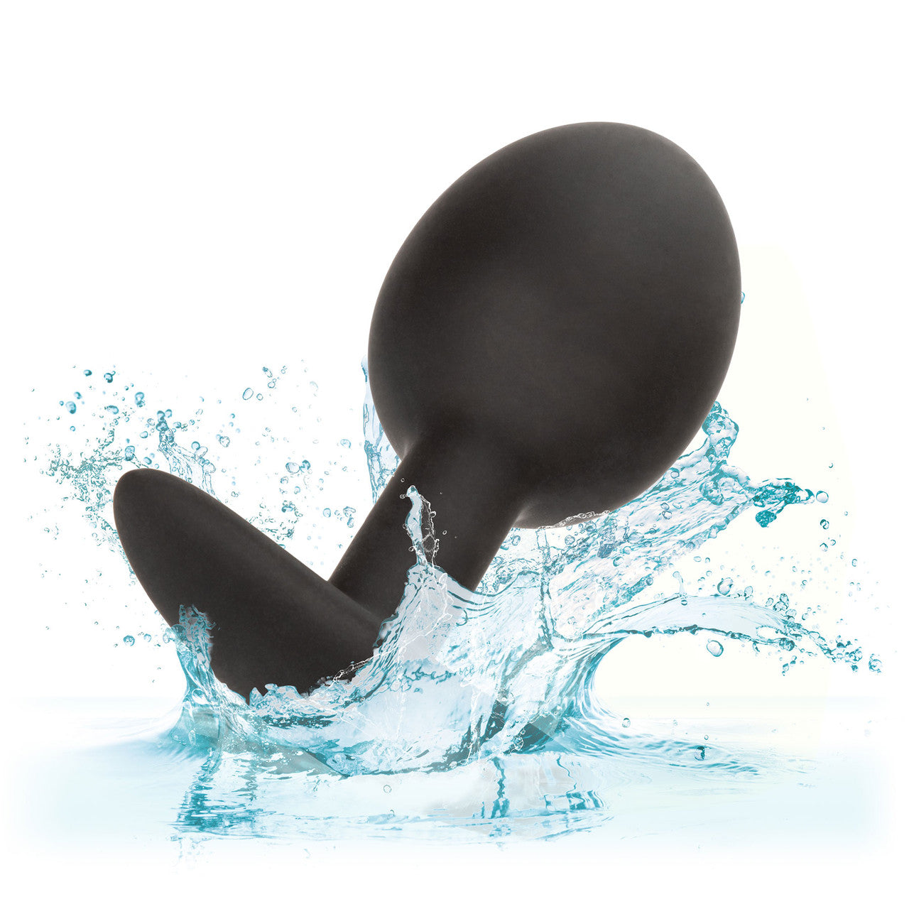 CalExotics Weighted Silicone Plug Black 0.57 oz 16.3 g Bulbous Shape with Easy Pull Handle > Anal Range > Butt Plugs