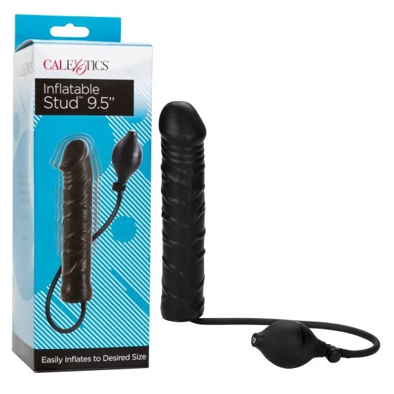Inflatable Stud – Inflatable 9.5 Inch Realistic Dildo Toy Black Dongs Big