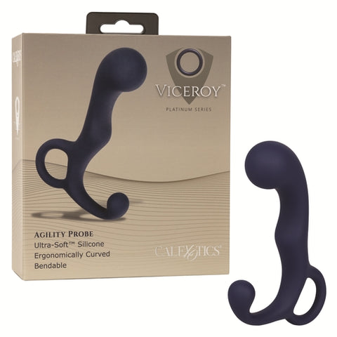 Viceroy Agility Probe Ergonomically Curved Ultra Soft Silicone Bendable Probe 5.25 Inches Purple Default Title Prostate Tools